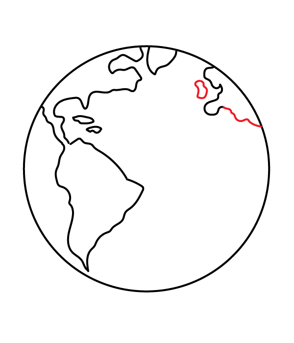 How to Draw  Earth - Step 12