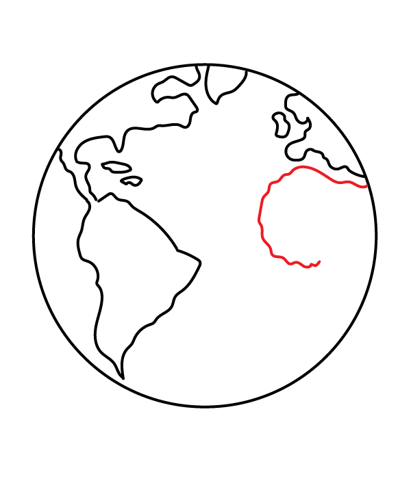 How to Draw  Earth - Step 13