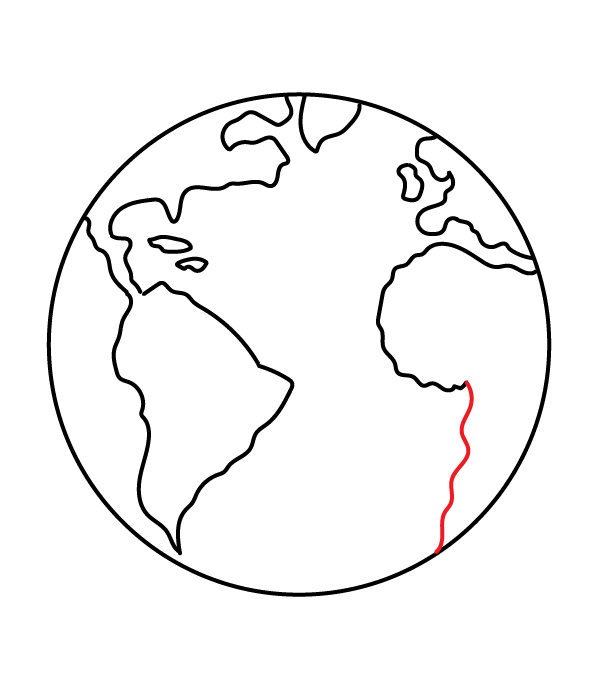 How to Draw  Earth - Step 14