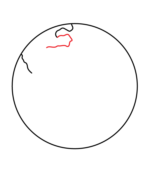 How to Draw  Earth - Step 3