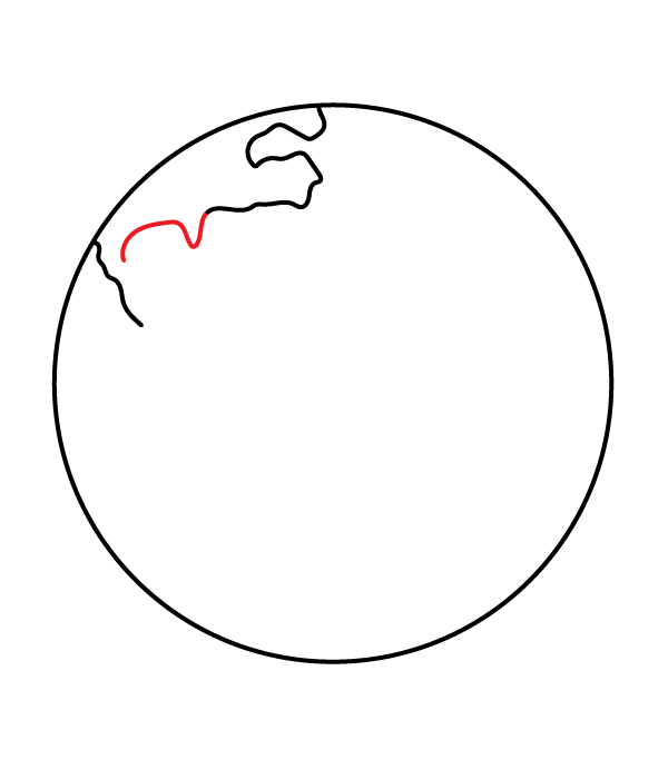 How to Draw  Earth - Step 4