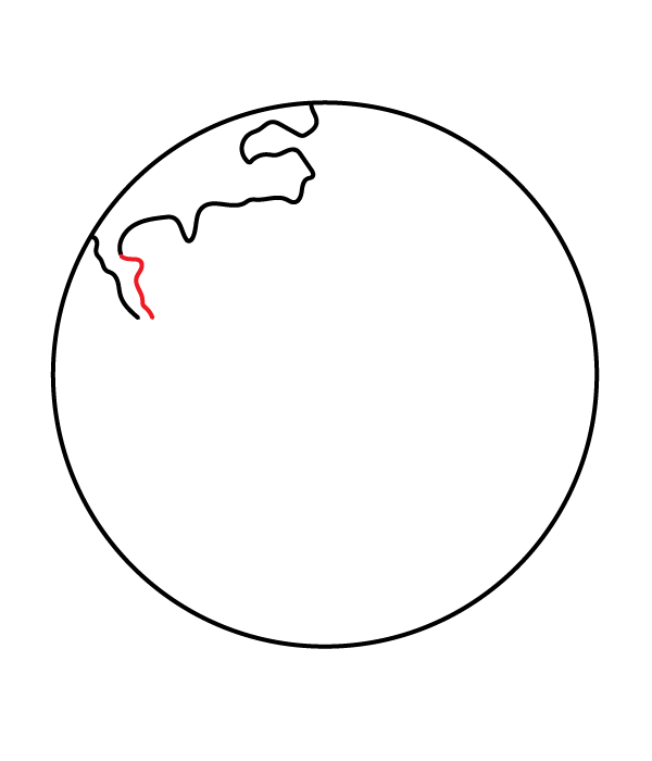 How to Draw  Earth - Step 5