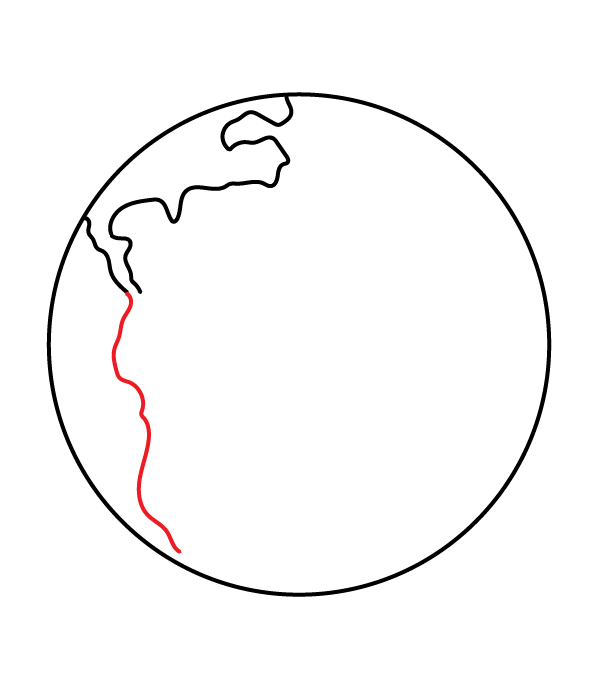 How to Draw  Earth - Step 6