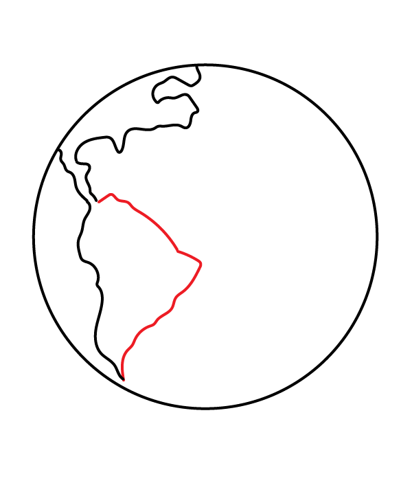 How to Draw  Earth - Step 7