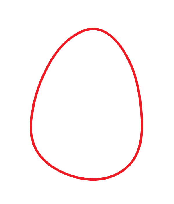 How to Draw an Easter Egg - Step 1