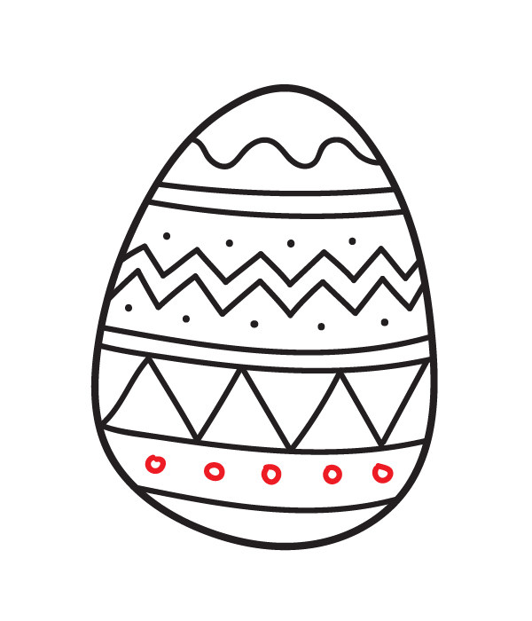 How to Draw an Easter Egg - Step 10