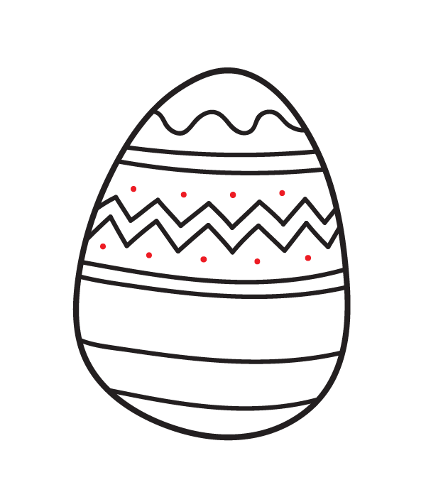 How to Draw an Easter Egg - Step 7