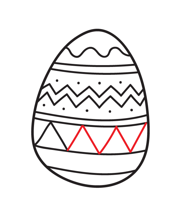 How to Draw an Easter Egg - Step 9