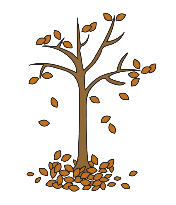 How to Draw a Fall Tree - Step 14