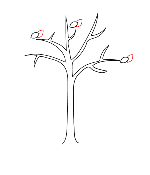 How to Draw a Fall Tree - Step 7