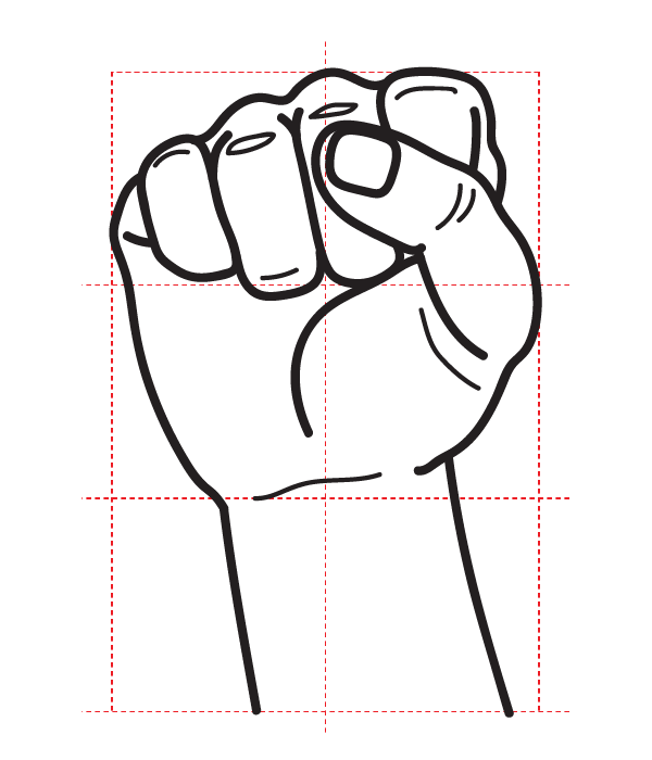How to Draw a Fist - Step 15