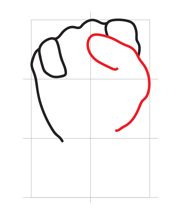 How to Draw a Fist - Step 7