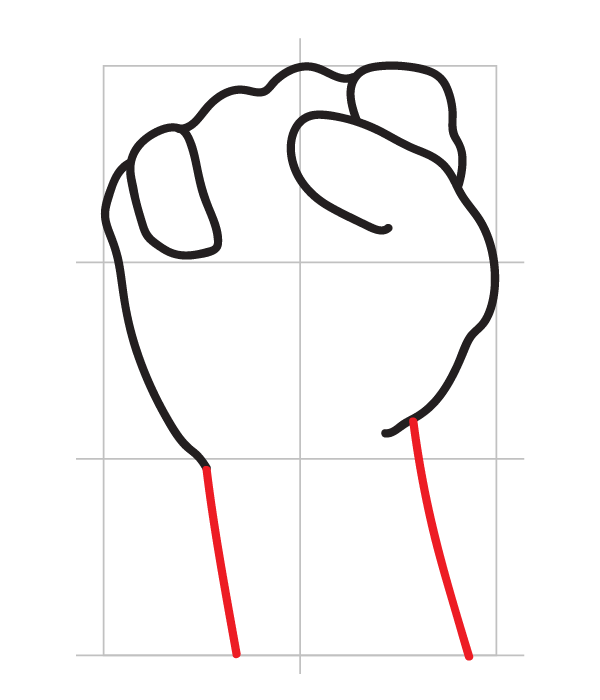 How to Draw a Fist - Step 8