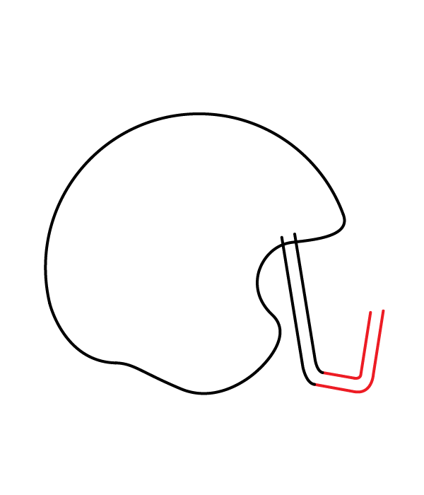 How to Draw a Football Helmet - Step 5