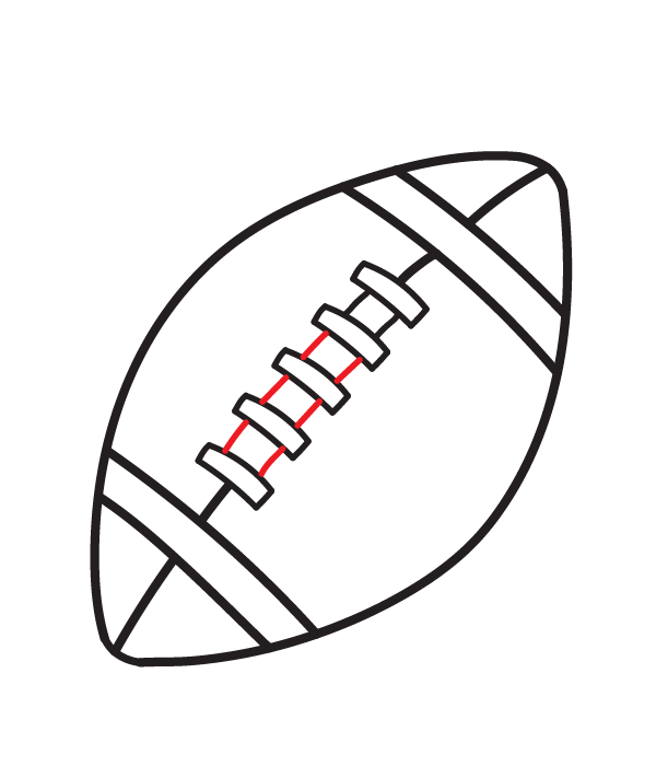 How to Draw a Football - Step 10