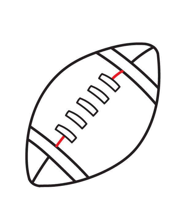 How to Draw a Football - Step 8