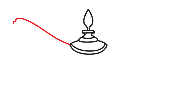 How to Draw a Genie Lamp - Step 7