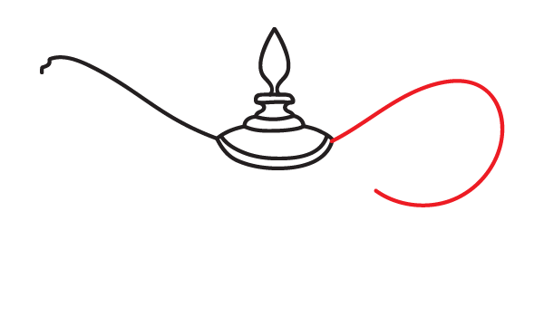How to Draw a Genie Lamp - Step 8