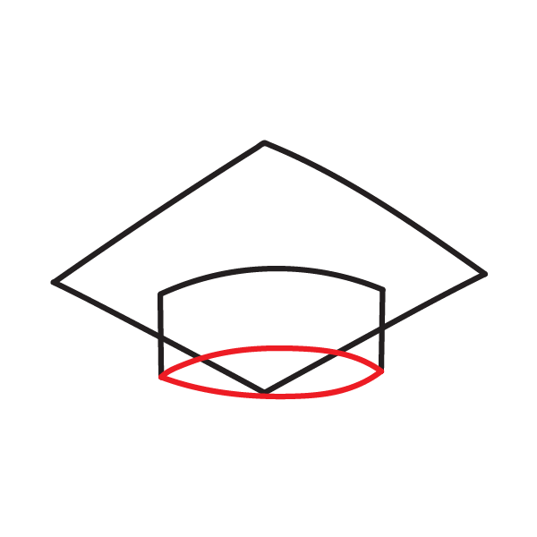 How to Draw a Graduation Cap - Step 5