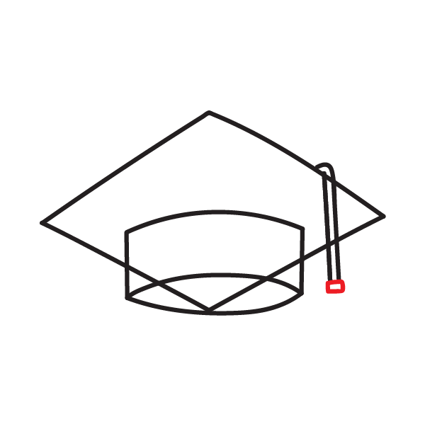 How to Draw a Graduation Cap - Step 8