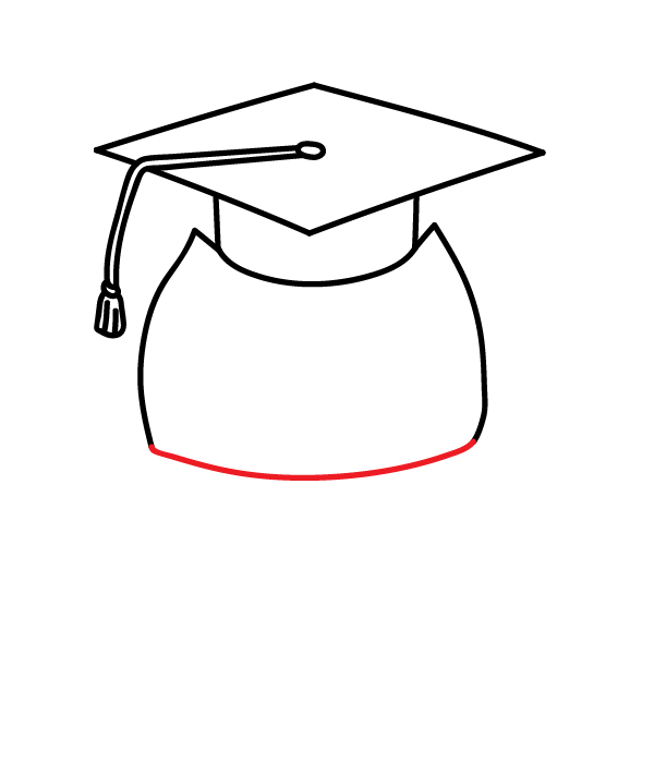 How to Draw a Graduation Owl - Step 10