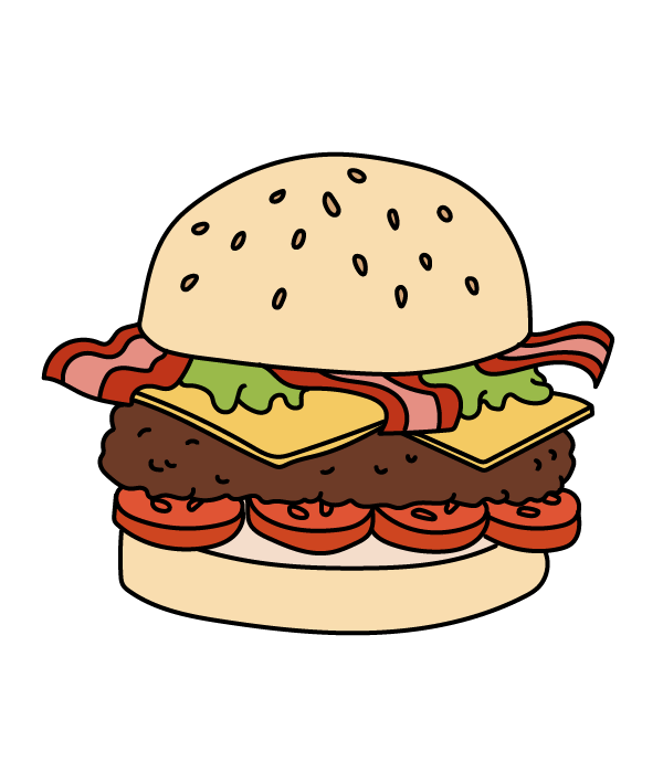 How to Draw a Hamburger - Step 17