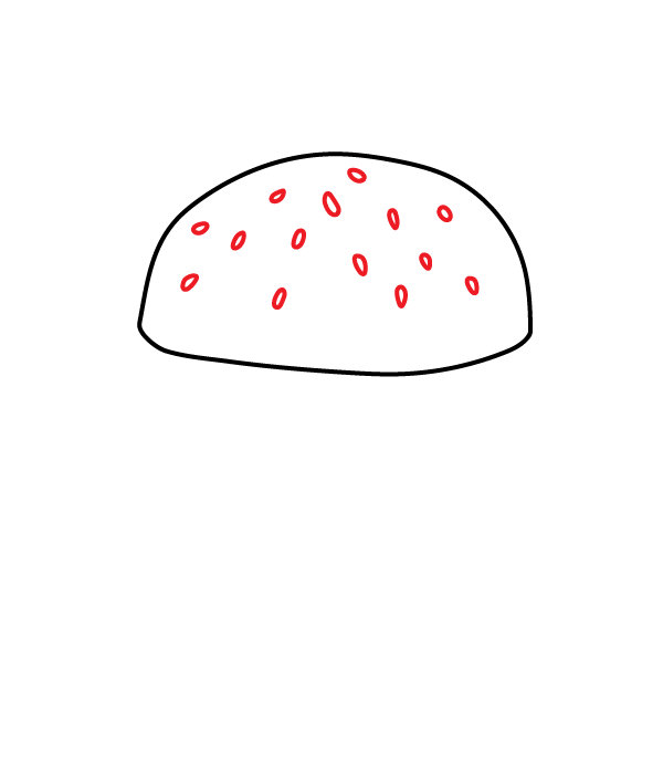 How to Draw a Hamburger - Step 3
