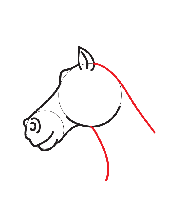 How to Draw a Horse Head - Step 11