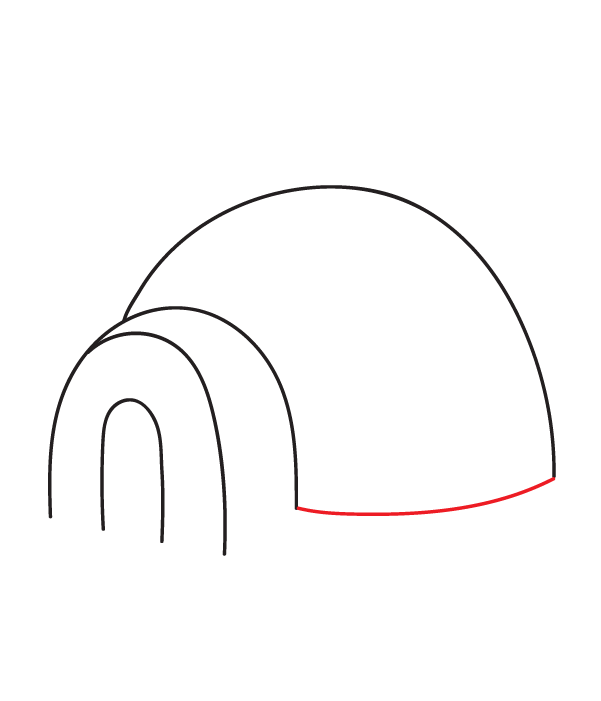 How to Draw an Igloo - Step 5