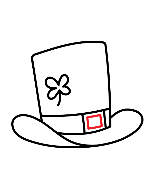 How to Draw a Leprechaun Hat - Step 7