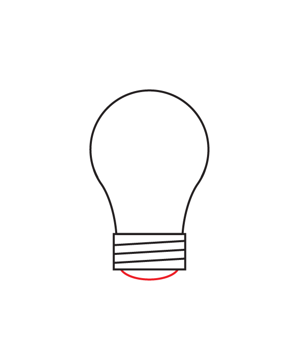 How to Draw a Light Bulb - Step 8