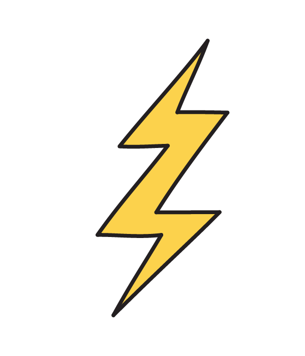 How to Draw a Lightning Bolt - Step 6