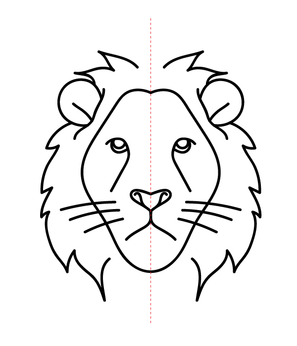 How to Draw a Lion Head - Step 13
