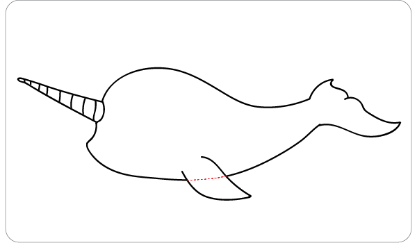 How to Draw a Narwhal - Step 11