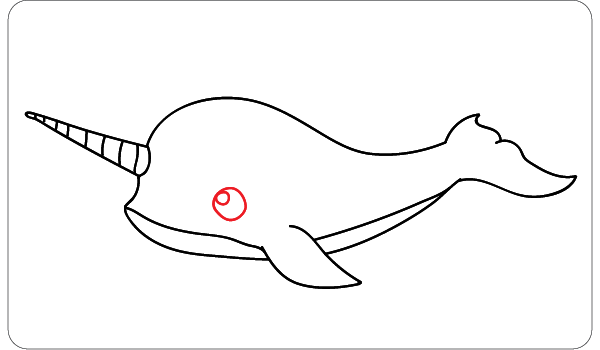 How to Draw a Narwhal - Step 13