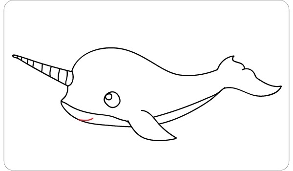 How to Draw a Narwhal - Step 14