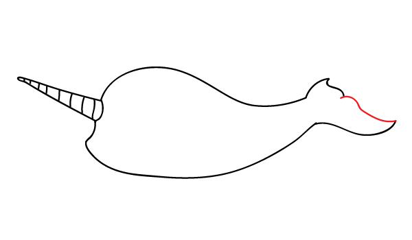 How to Draw a Narwhal - Step 9