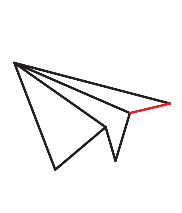 How to Draw a Paper Airplane - Step 5