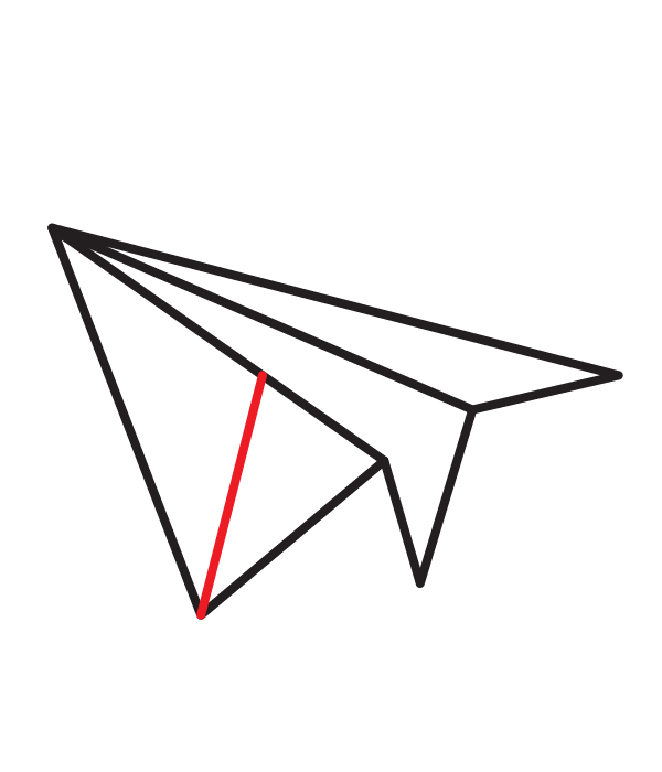 How to Draw a Paper Airplane - Step 6