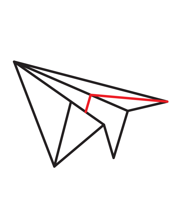 How to Draw a Paper Airplane - Step 7
