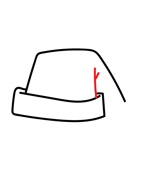 how to draw a santa hat