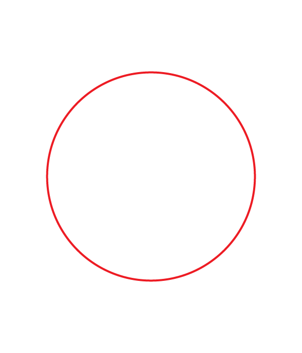 How to Draw a Ying and Yang Symbol - Step 1