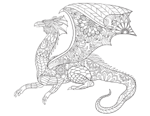 Dragon Adult Coloring Page