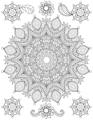 Mandala Adult Coloring Page