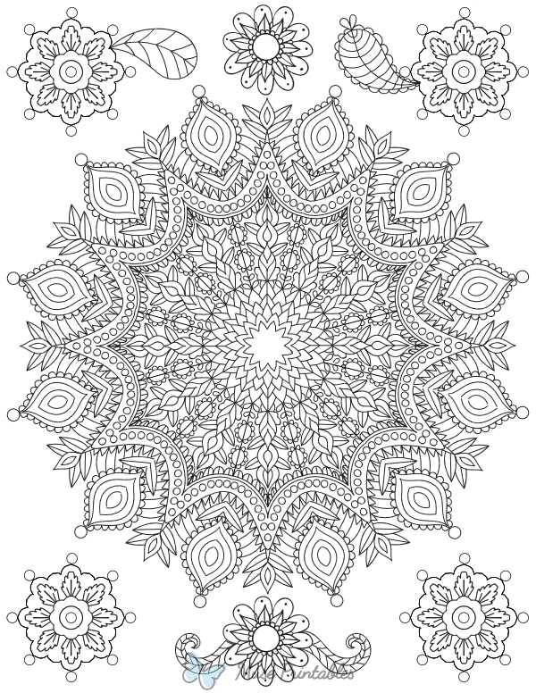 Mandala Adult Coloring Page