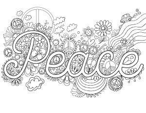 Peace Adult Coloring Page