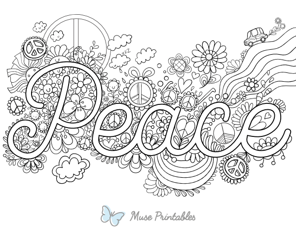 Peace Adult Coloring Page