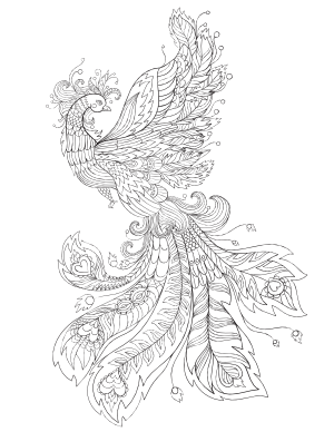 Phoenix Adult Coloring Page