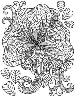 Shamrock Adult Coloring Page