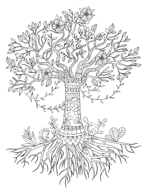 Tree of Life Adult Coloring Page